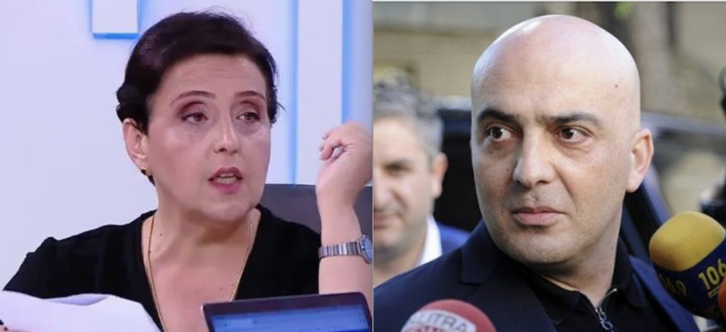 À gauche : Eliso Kiladze, à droite : Otar Partskhaladze. Cas de centre d'appels en Géorgie
