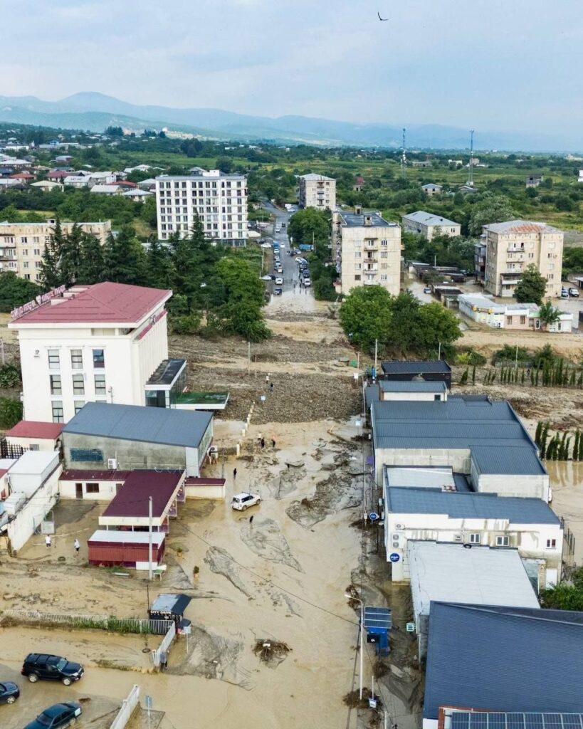 Telavi inondé, Géorgie. Photo : Netgazeti.