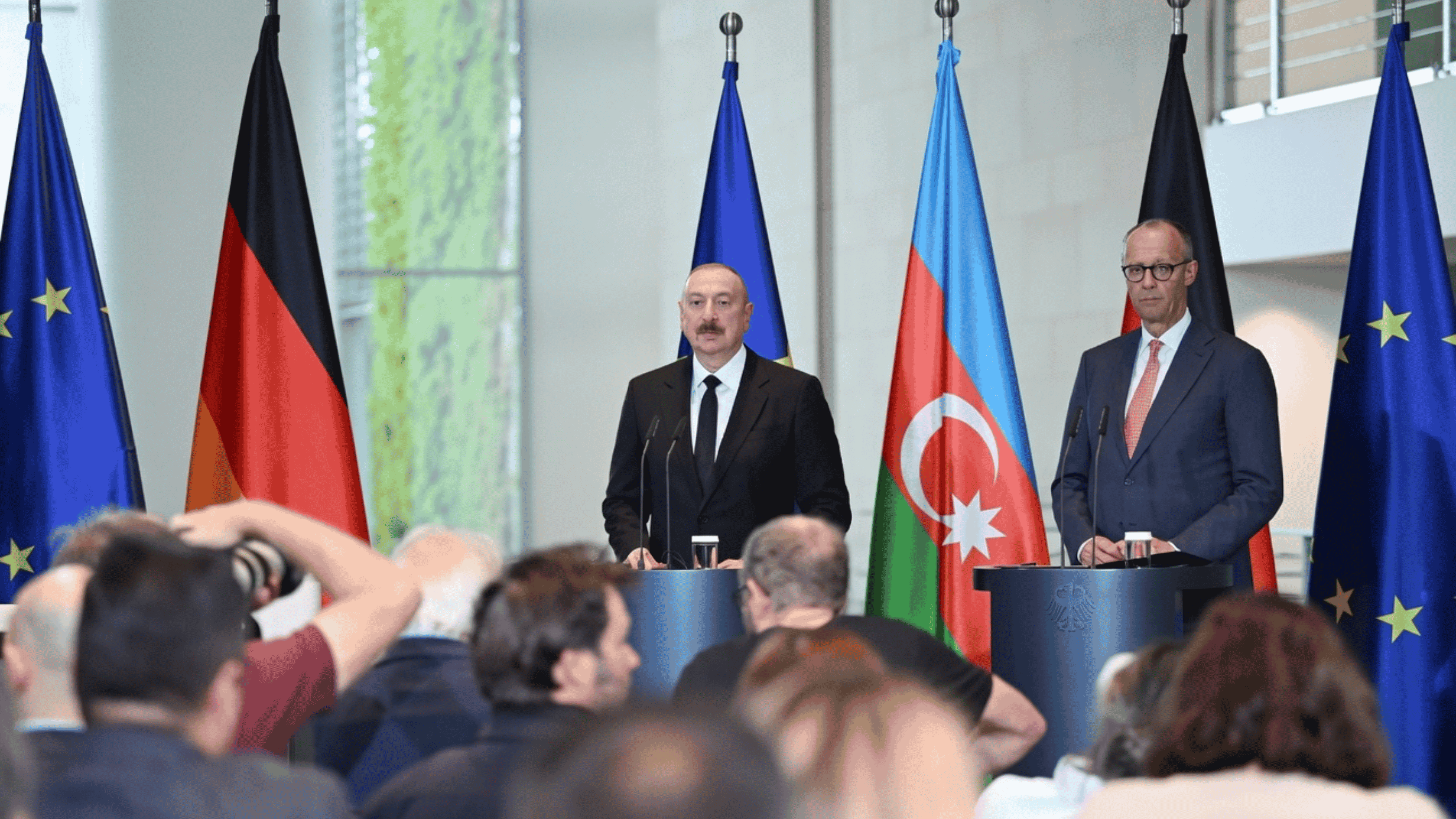 Briefing d'Ilham Aliyev à Berlin