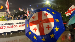 « Quand l&rsquo;État sert un oligarque, les gens s&rsquo;en vont » – lors d&rsquo;une marche à Tbilissi. Blog vidéo « Manifestations en Géorgie »
