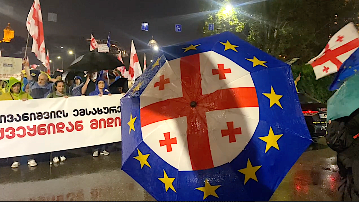 « Quand l'État sert un oligarque, les gens s'en vont » - lors d'une marche à Tbilissi. Blog vidéo « Manifestations en Géorgie »