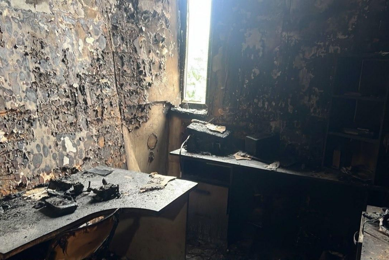 A burned house in Abkhazia. Photo: Lucas Ablotia.
