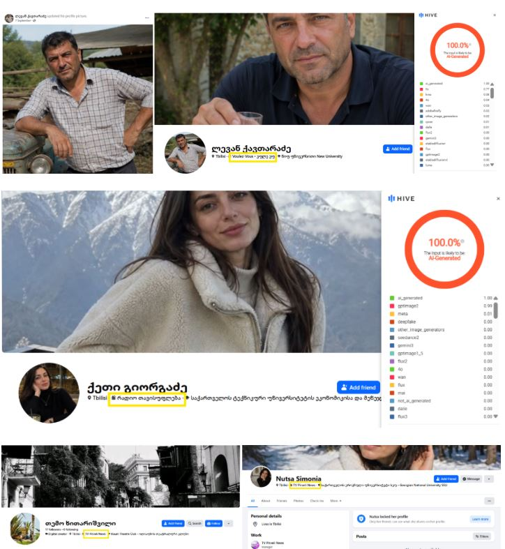 Faux comptes pro-gouvernementaux en Géorgie